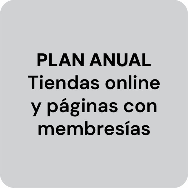 Plan anual para tiendas online